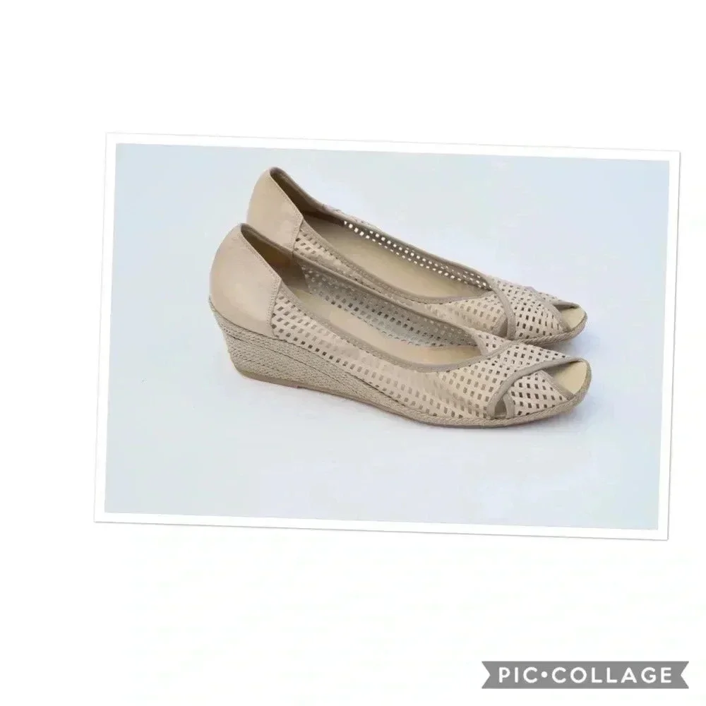 Sesto Meucci peep toe wedges